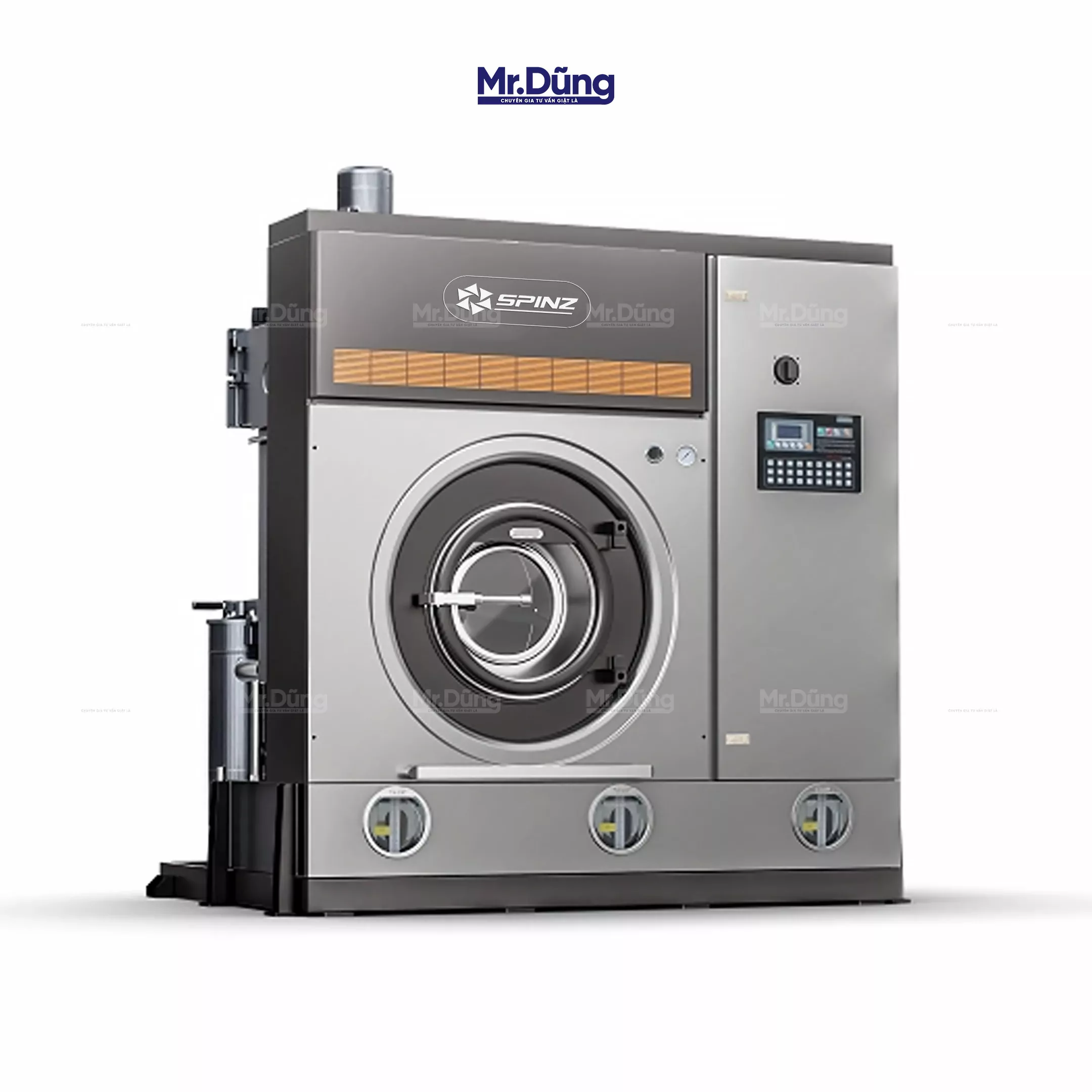 Máy giặt khô Công nghiệp SPINZ | 8kg | P160FD/ZQ | Grey